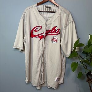 TRUE FAN MLB CHICAGO CUBS Baseball Jersey Button Up. Men’s 2XL (50-52)